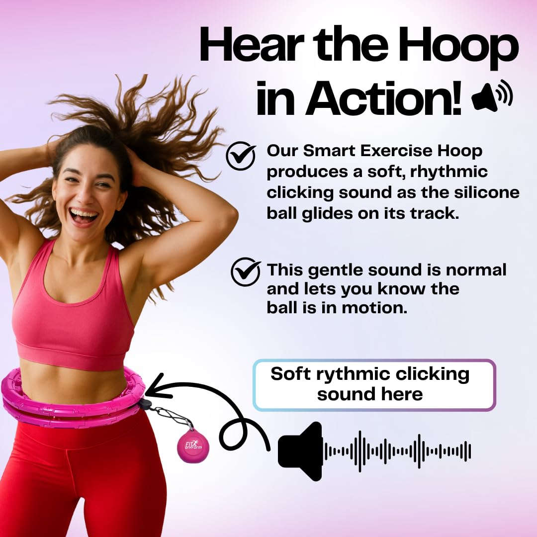 FIT ON FORM Infinity Weighted Hula Hoop for Adults Weight Loss - Smart Exercise Hola Circle Hoop for Women Abs Workout - 47 Inches