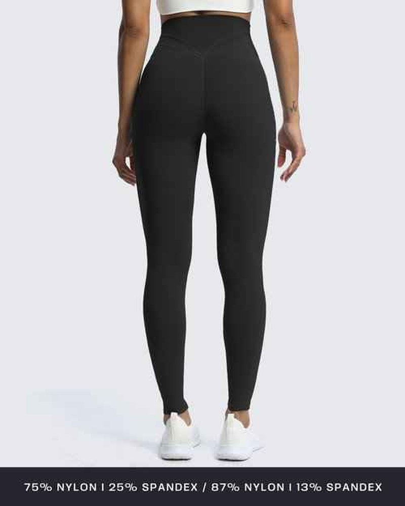 Aoxjox High Waisted Workout Leggings for Women Trinity Yoga Pants 26.5" (Black 3 Pieces Pack, Medium)