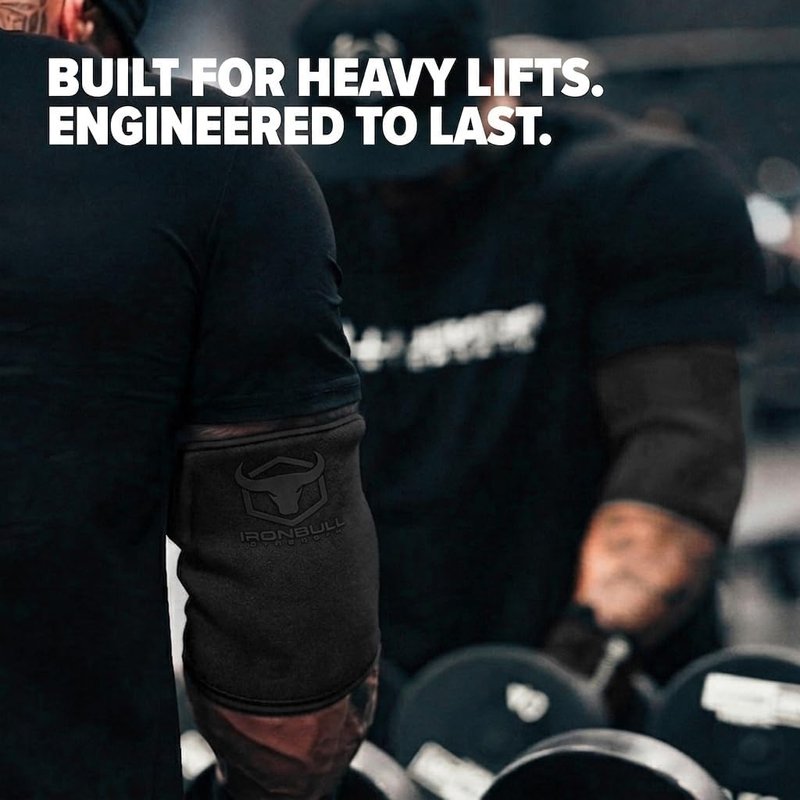 Elbow Sleeve Support - 5mm Compression for Weightlifting & Powerlifting | Large, Black