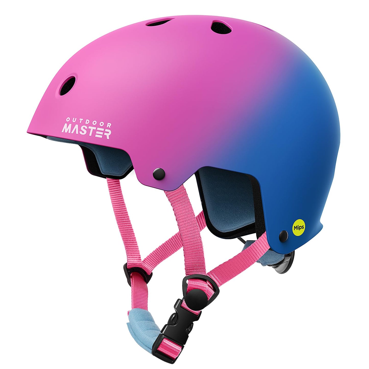 OutdoorMaster MIPS Skateboard Helmet - Two Removable Liners Ventilation Multi-Sport Scooter Roller Skate Inline Skating Rollerblading for Kids, Youth & Adults