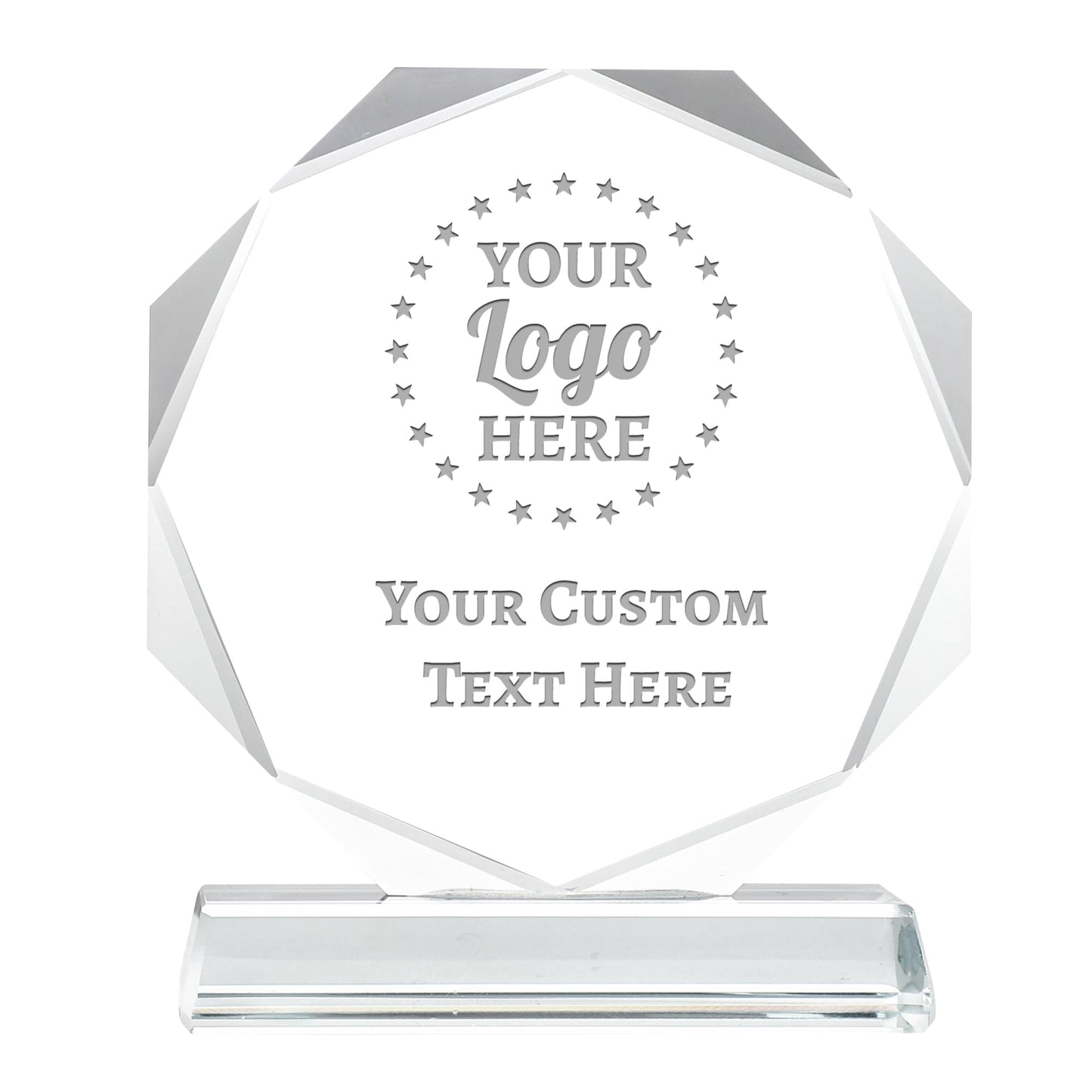 ZALHIN Personalized Crystal Trophy Award - Award for Employees- Plaques Personalized Engraved- Coworker Gift,Employee Appreciation Gift,Retirement Goodbye Farewell Gift (Custom Logo/Engraved)