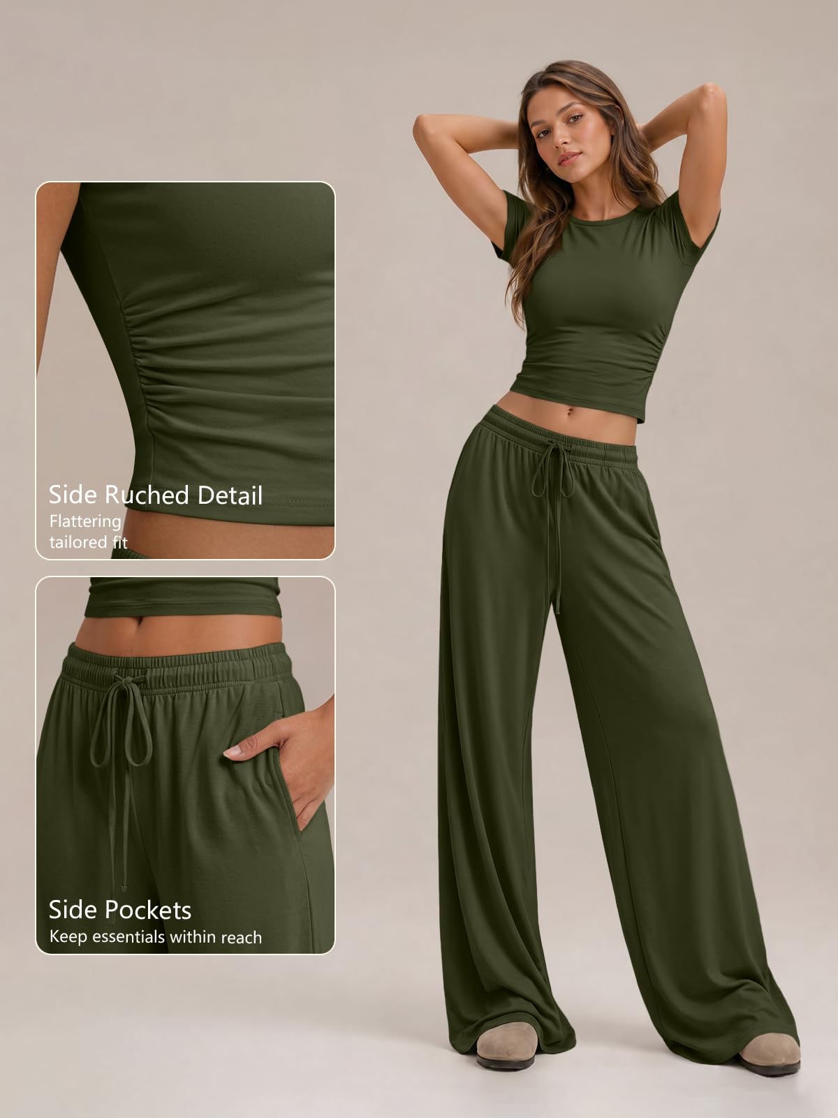 Trendy Queen Womens 2 Two Piece Set 2026 Summer Workout Vacation Gym Clothes Spring Fashion Lounge Matching Airport Travel Outfit Resort Wear Fitness Athleisure Clothing