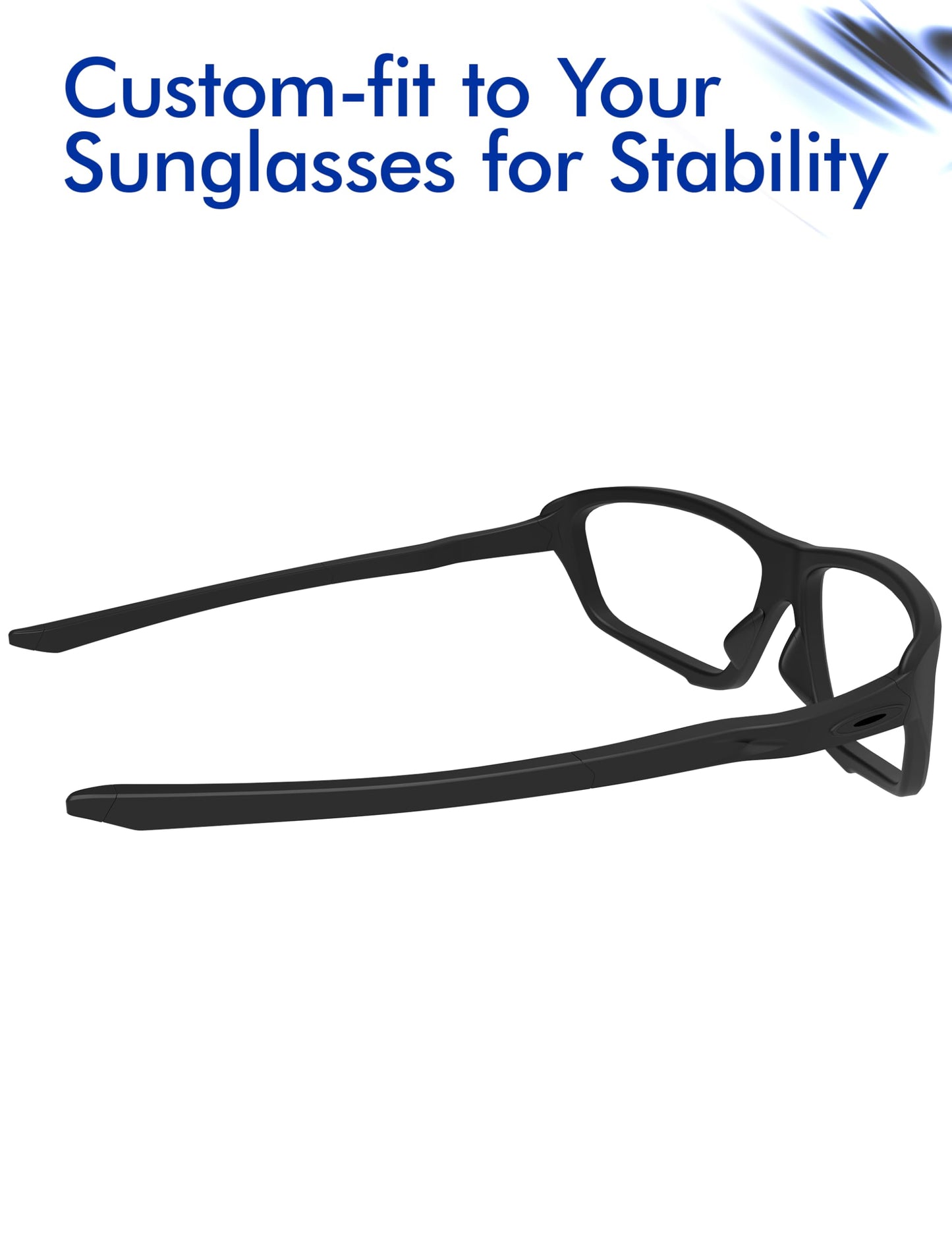 SAUCER Replacement Nose Pieces Pads for Oakley Double Edge OO9380 Sunglasses - Black Hard Base Asian Fit