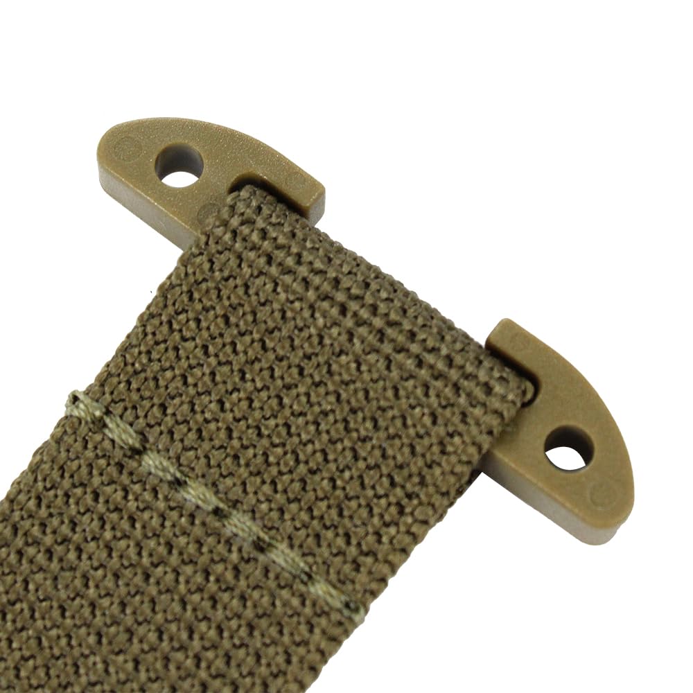 Tactical Gear Clip Clash Hook Hanging Carabiner T-Mount MOLLE Webbing Battle Belt Clip Metal Key Holder Vest Accessories (Coyote Brown Clash Hook(2PACK))