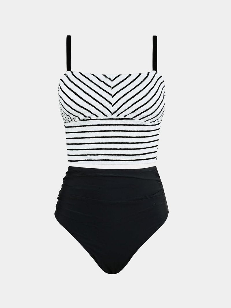 CUPSHE Women's Tankini Set - Square Neck High Waisted Two Piece Swimsuit with Adjustable Straps | Comfortable Swimwear