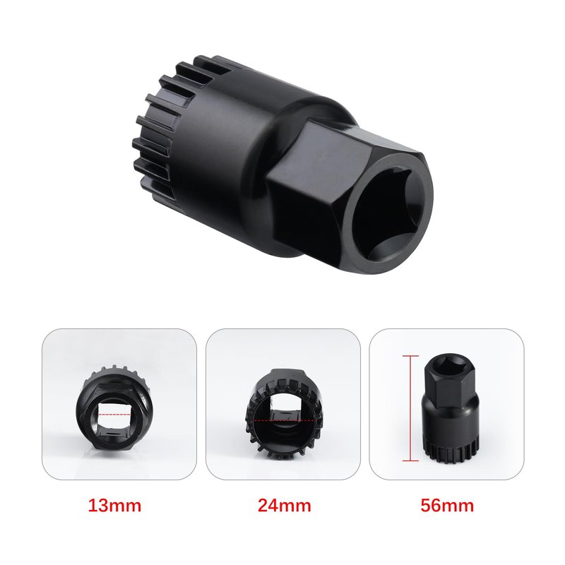 KREMORV Bicycle Crank Extractor Bike Bottom Bracket Removal Tool with 16mm Spanner Repair Tools Kit Compatible with Shimano Octalink ISIS BSA SRAM