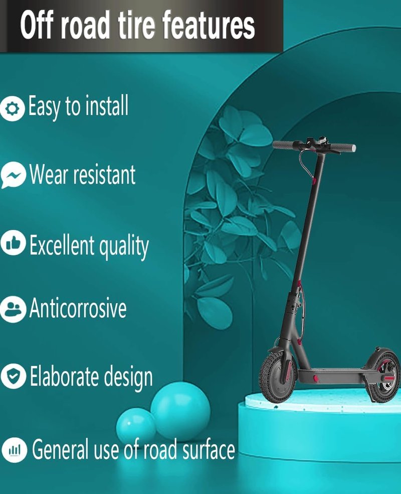 GYL 9 Inch Scooter Tire, 9x2.25 Off-road tyre, Replacement for All 8.5 inch 50/75-6.1 Original Tire Fit for Gotrax GXL V2 XR/Apex XL/G3 Plus, Hiboy S2, Xiaomi M365/Pro 2, Solid Tubeless