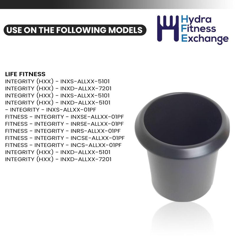 Hydra Fitness Exchange Elliptical Water Bottle Holder – Universal Gym Fitness Machine Cup Holder Durable Plastic Drink Holder for Home & Commercial Ellipticals - Life Fitness Compatible Charcoal Gray