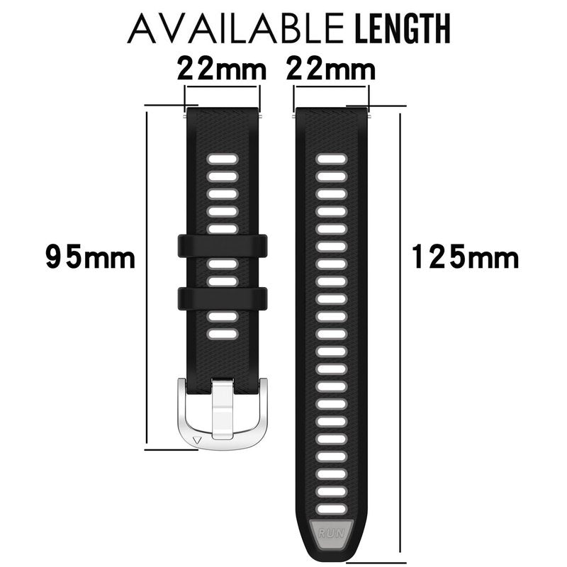 Band for Garmin Forerunner 265, 22mm Quick Release Silicone Replacement Band for Garmin Forerunner 255/ Venu 3/ Venu 2/ Vivoactive 4 (No Tracker)