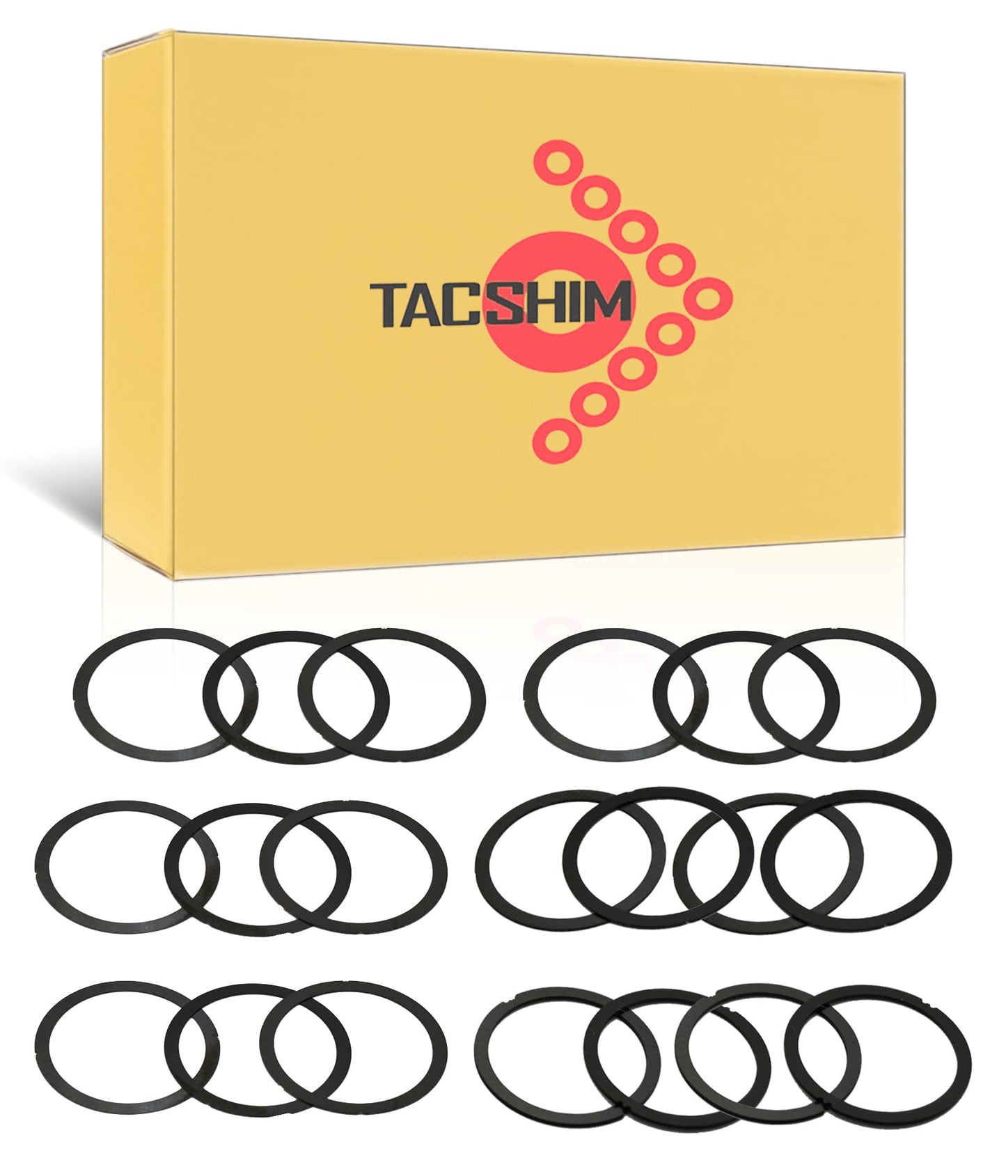 TACSHIM Black Coated 5/8”x24 Barrel Shim Kit for .308/7.62mm .300BLK (20 Pack) Black