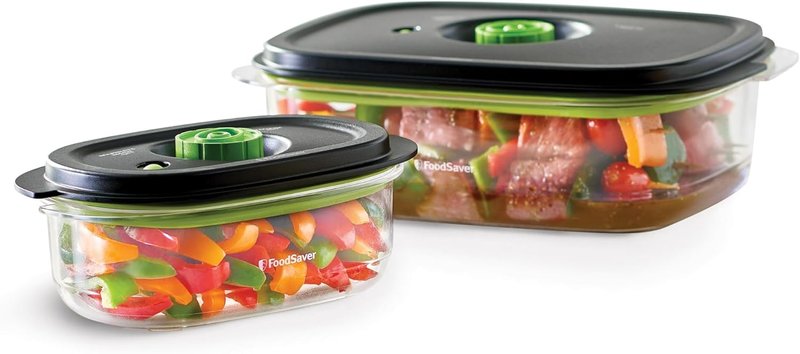 FoodSaver Preserve & Marinate Vacuum Containers - Airtight Seal | BPA-Free, 3-Pack