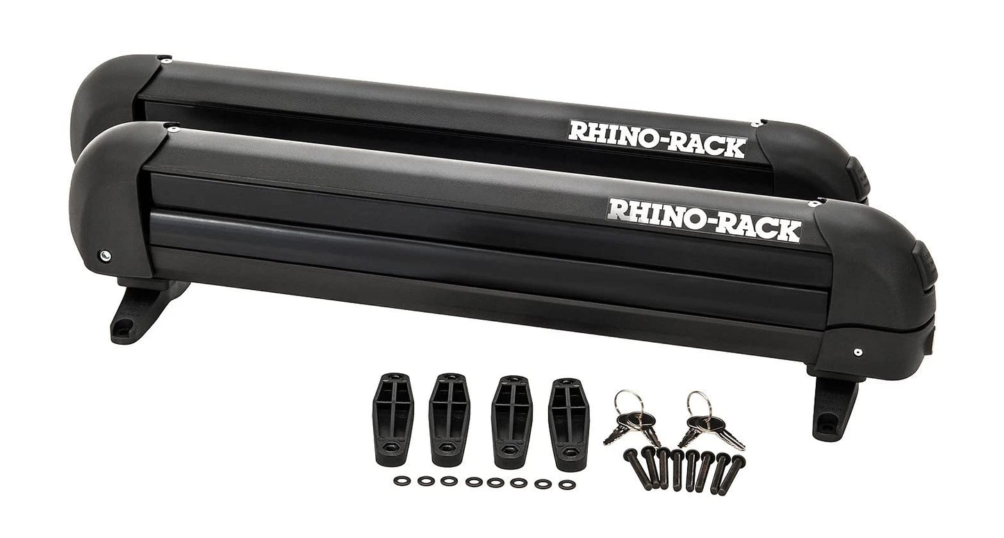 Rhino-Rack 20" Multi-Purpose Carrier for Skis & RLT600 Quick Release Legs with Locking Covers