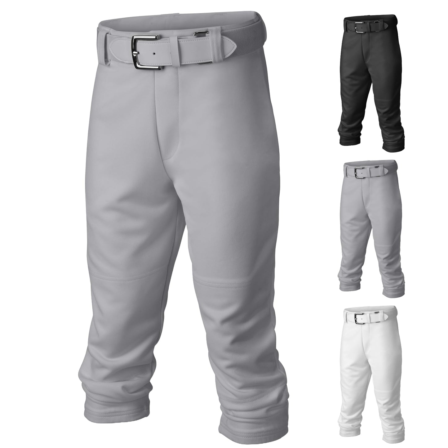 Easton | PRO+ Pull Up Baseball Pant | Youth | Full Length | Elastic Bottom | Youth Grey Y M