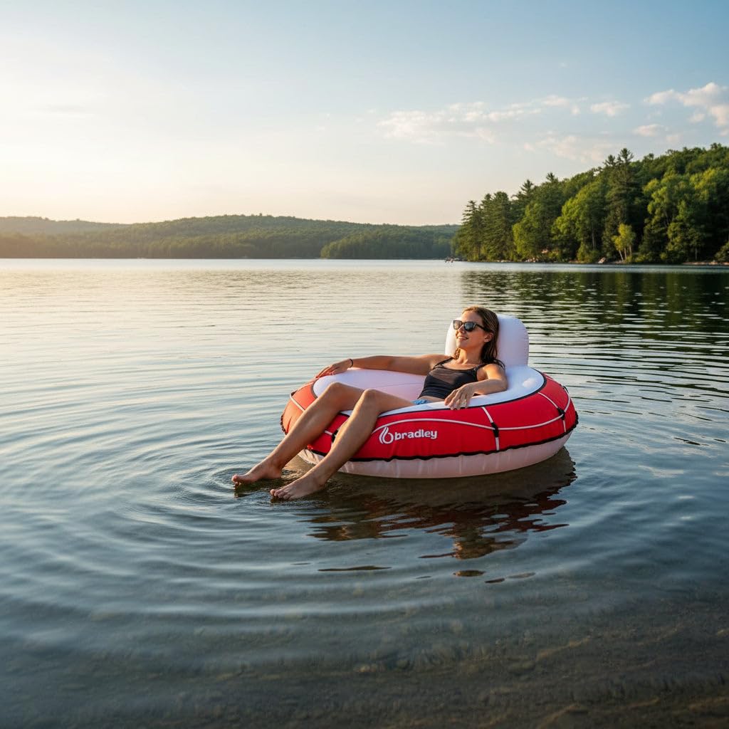 Bradley Heavy Duty River Tube Cover Only – Made in USA – Fits Intex River Run I & Most 53” Inflatable River Tubes – Commercial Grade Canvas Float Cover for River Floating & Rafting