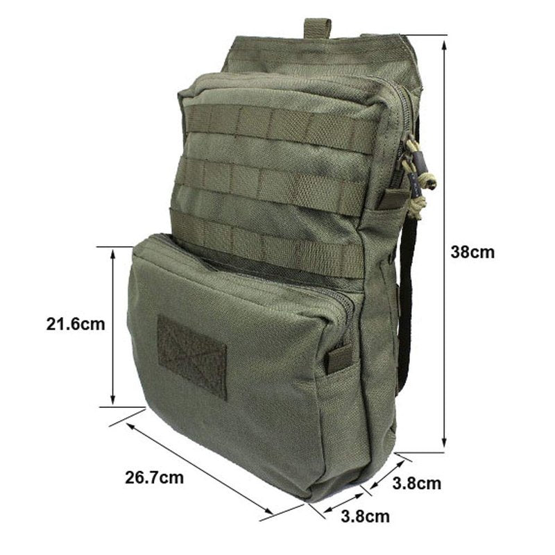 LytHarvest Tactical Molle Hydration Carrier (Bladder is not Included), Tactical Mobility 3-Liter Hydration Pack for Hiking, Biking, Climbing (Army Green)