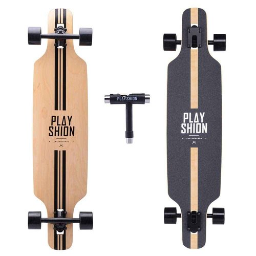 Playshion 39 Inch Drop Through Freestyle Longboard Skateboard Cruiser Line