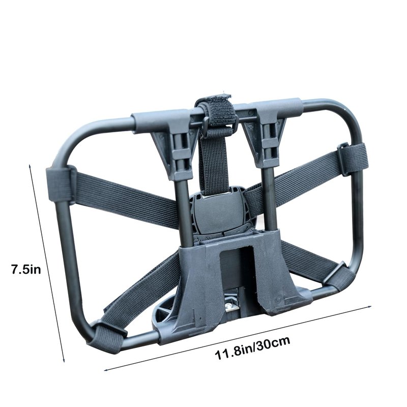 SplendoRoute Folding Bike Front Rack Set for Brompton Bike Front Carrier Block (Horizontal Rack -Black)