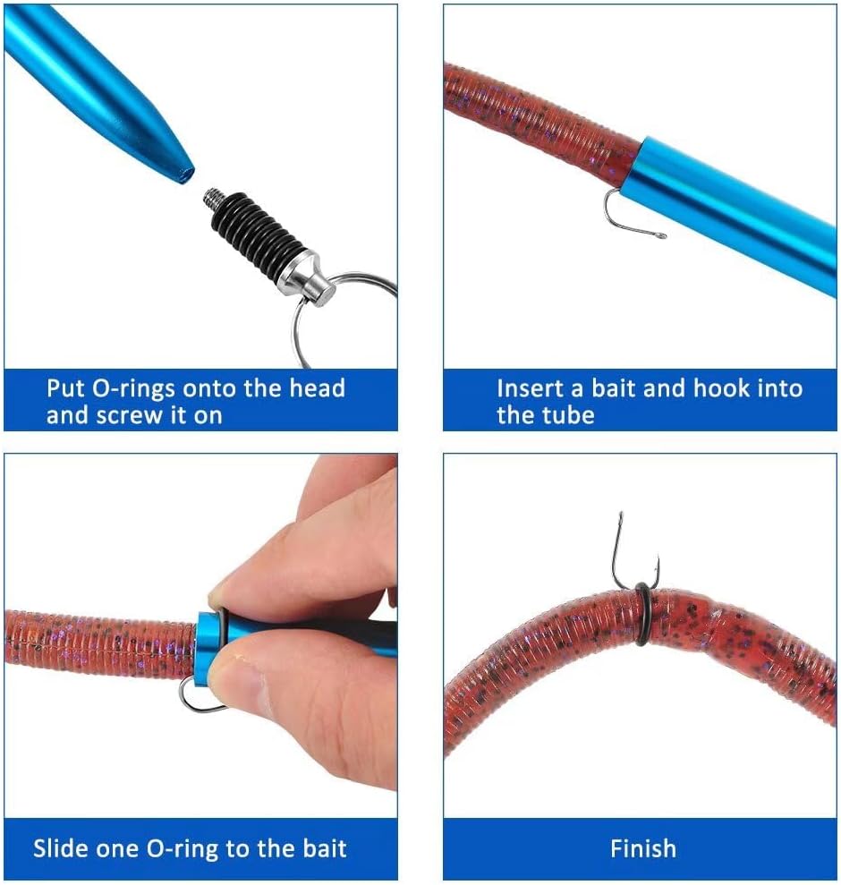 Wacky Rig Tool Set - 100 Silicone O-Rings for 3"-4" & 5"-7" Senko Worms | Easy Installation & Durable Protection