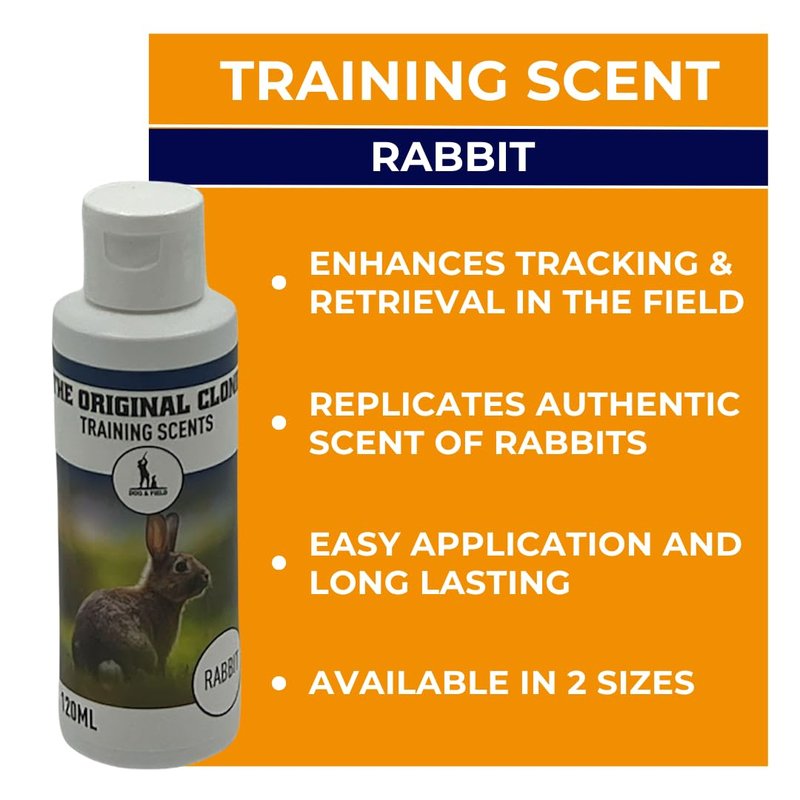 The Original Clone® Dog Training Liquid Scent - Rabbit 2oz. Gundog Training Equipment, Training Scents for Dog & Puppy Training, Dog Scent Training Kit for Dog Training Dummies (Rabbit, 2oz)