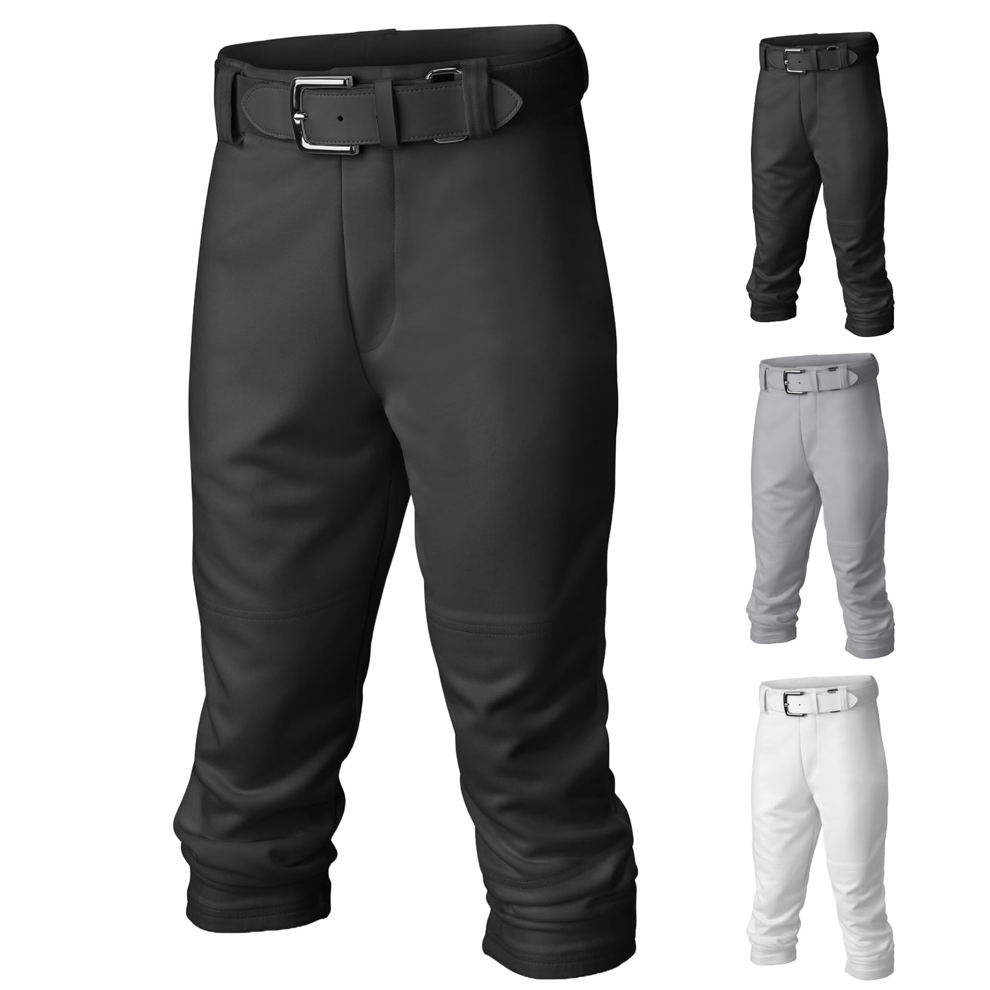Easton | PRO+ Pull Up Baseball Pant | Youth | Full Length | Elastic Bottom | Youth Black Y XL