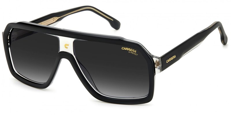 Carrera Unisex Sunglasses, 08a/9o Black Grey, 60