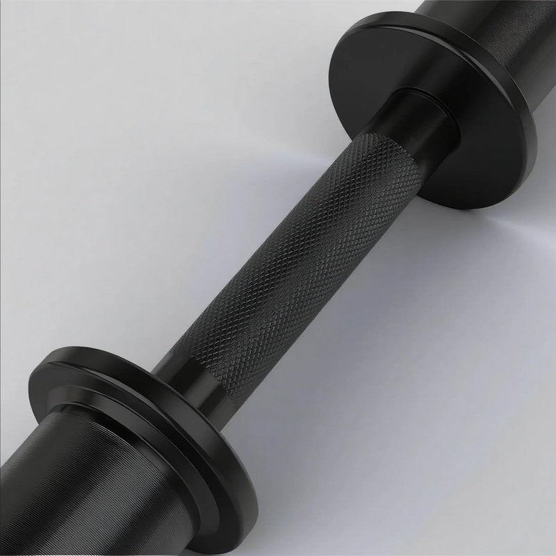 Pair of 16" Olympic Dumbbell Handles – Loadable Dumbbell Bars for 2" Olympic Weight Plates (150LBS Weight Capacity), Ideal for Home Gym Strength Training – Includes 2 Pairs of Spring Collars (Black)