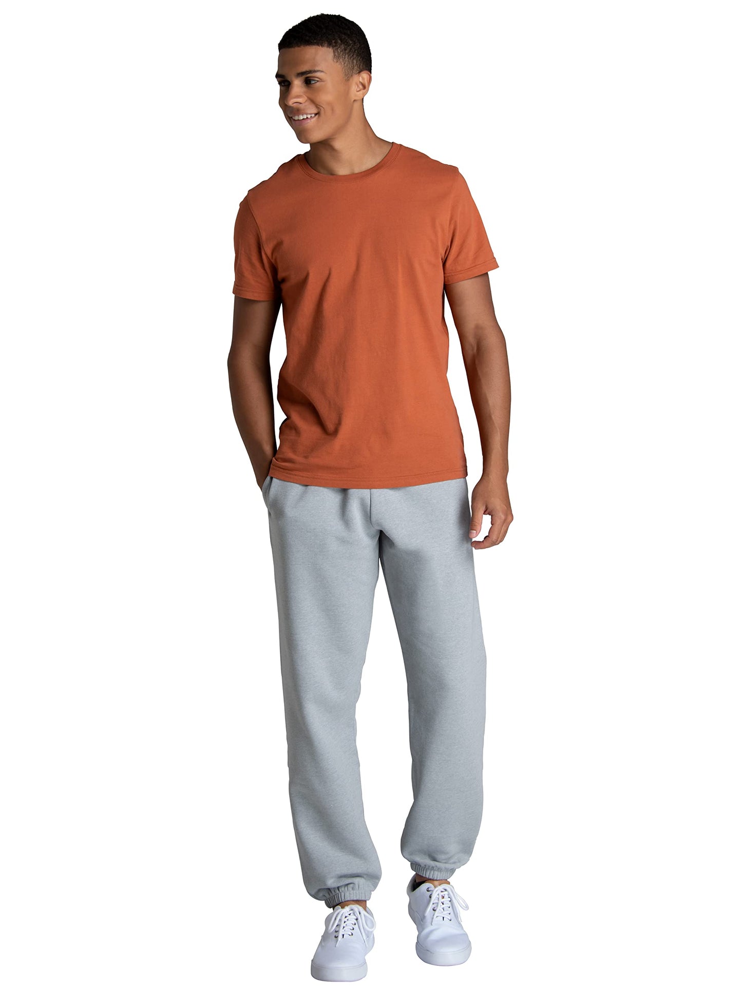 Fruit of the Loom Men's Crafted Comfort Fleece Sweatshirts, Hoodies, & Sweatpants, Super Soft Cotton Blend, Sweatpants - Grey Heather, XX-Large