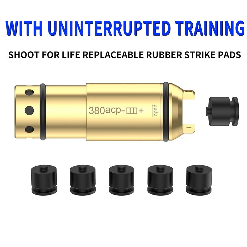 Generic .380ACP Laser Training Cartridge with Chamber Extractor Tool Dry Fire Laser Training System for Hunting and Shooting