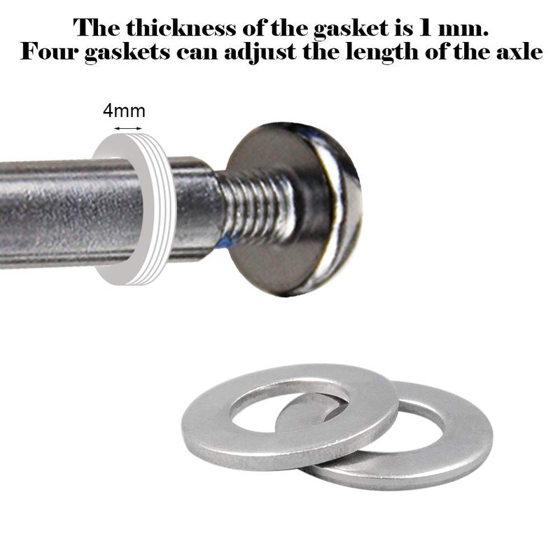 M8 8mm x 28mm-86mm 8.8 Grade Carbon Steel Axle Allen Screw Bolt Set for Front Rear 2 3 4 Wheel Stunt Scooter Dash Teen/Adult Kick Scooter-800+lb Capacity (44mm)