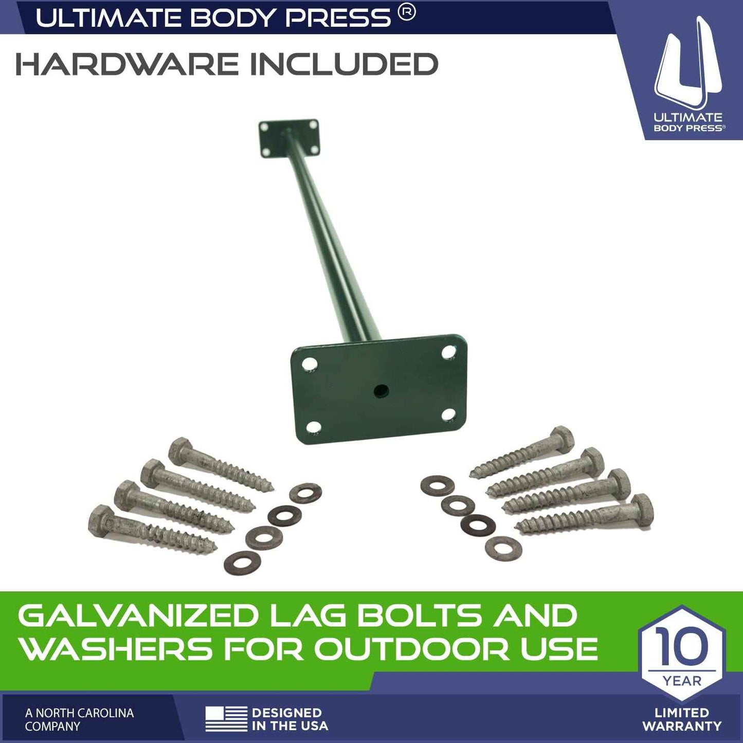 Ultimate Body Press Outdoor Pull Up Bar, Green