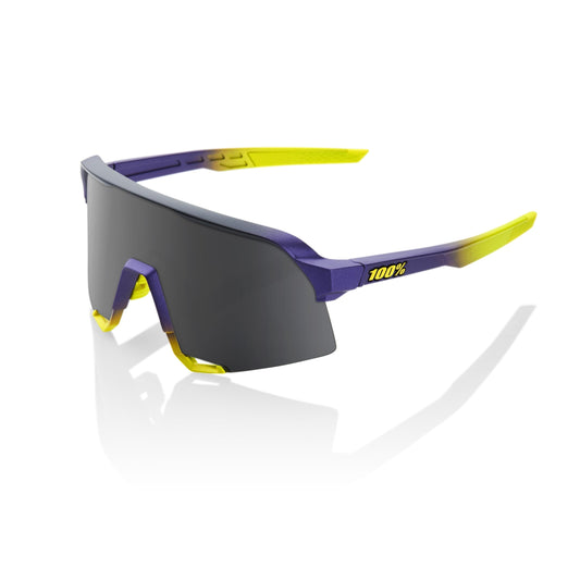 100% S3 Sport Performance Cycling Sunglasses (Matte Metallic Digital Brights - Smoke Lens)