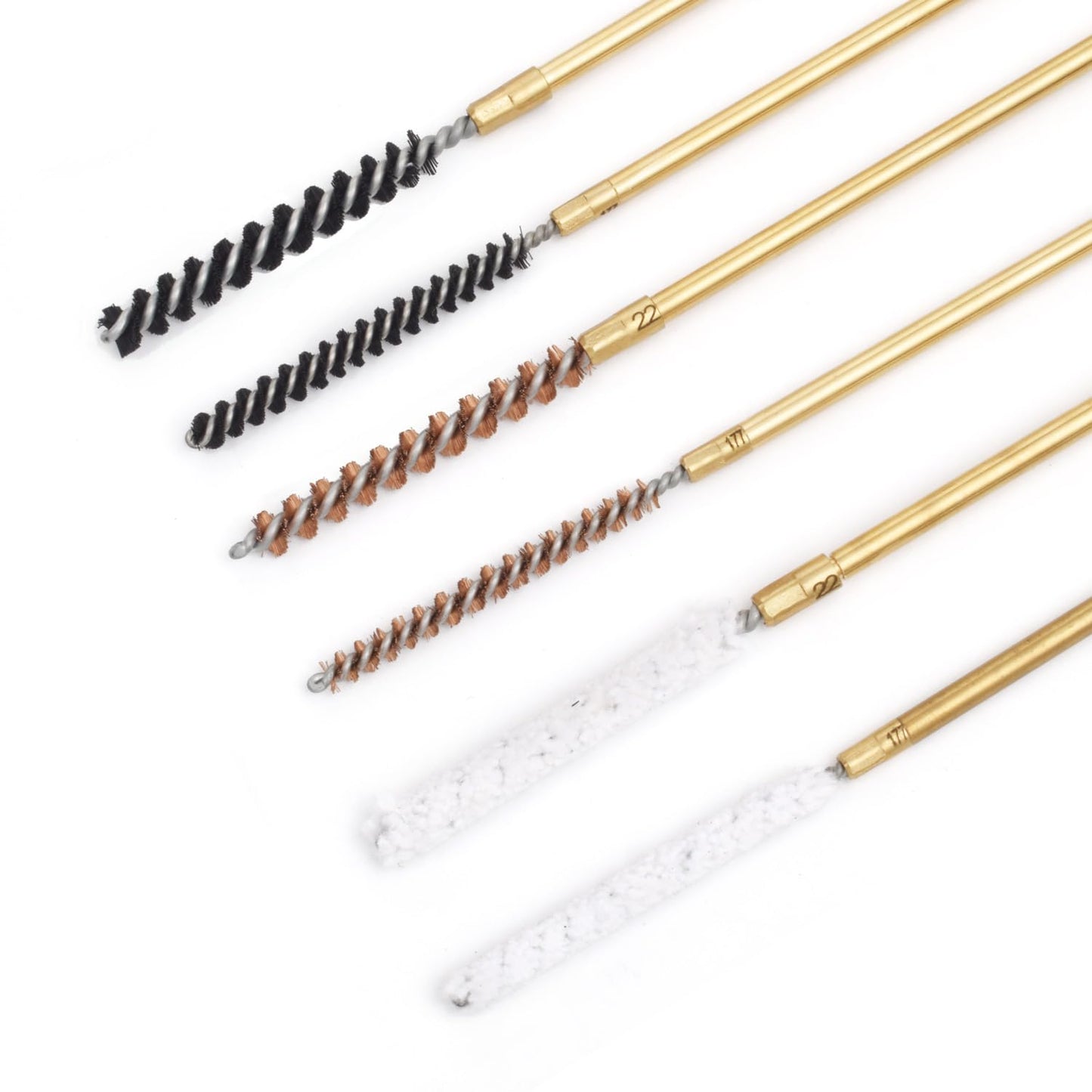 Motanar 177 & .22 Cal Airgun Cleaning Kit with Cotton Mop, Bronze Bore Brush, Brass Jag, Slotted Tips, Nylon Brushes, Brass Cleaning Rod
