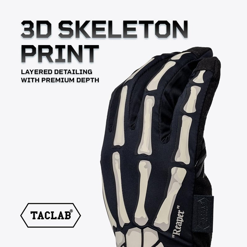 Reaper Skeleton Gloves - Lightweight Tactical Gloves for Airsoft, Paintball, Cycling | Summer Use