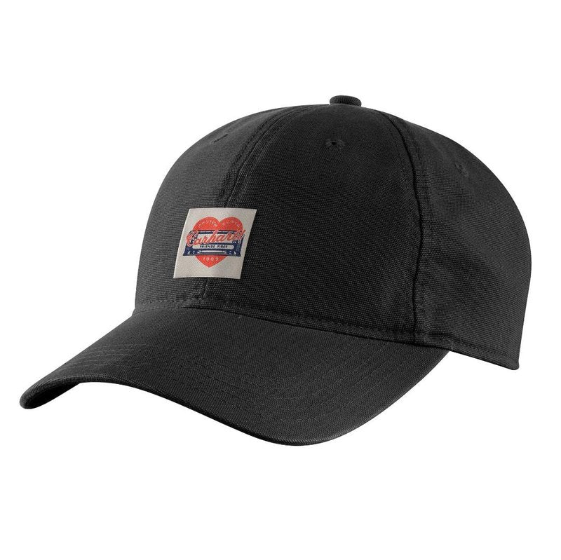 Carhartt Women's Heart Patch Canvas Cap, Black, One Size
