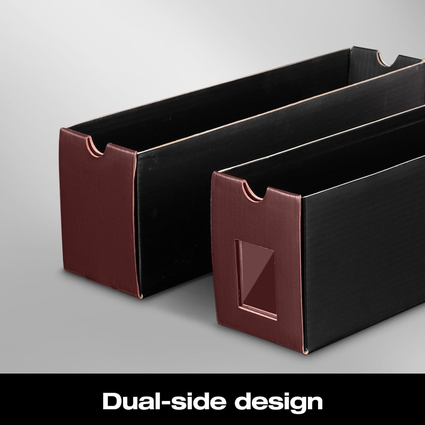 Trading Card Storage Box - Black Organizer with 48 Dividers & Scratch-Resistant Coating | Holds 12-600 CT Cards