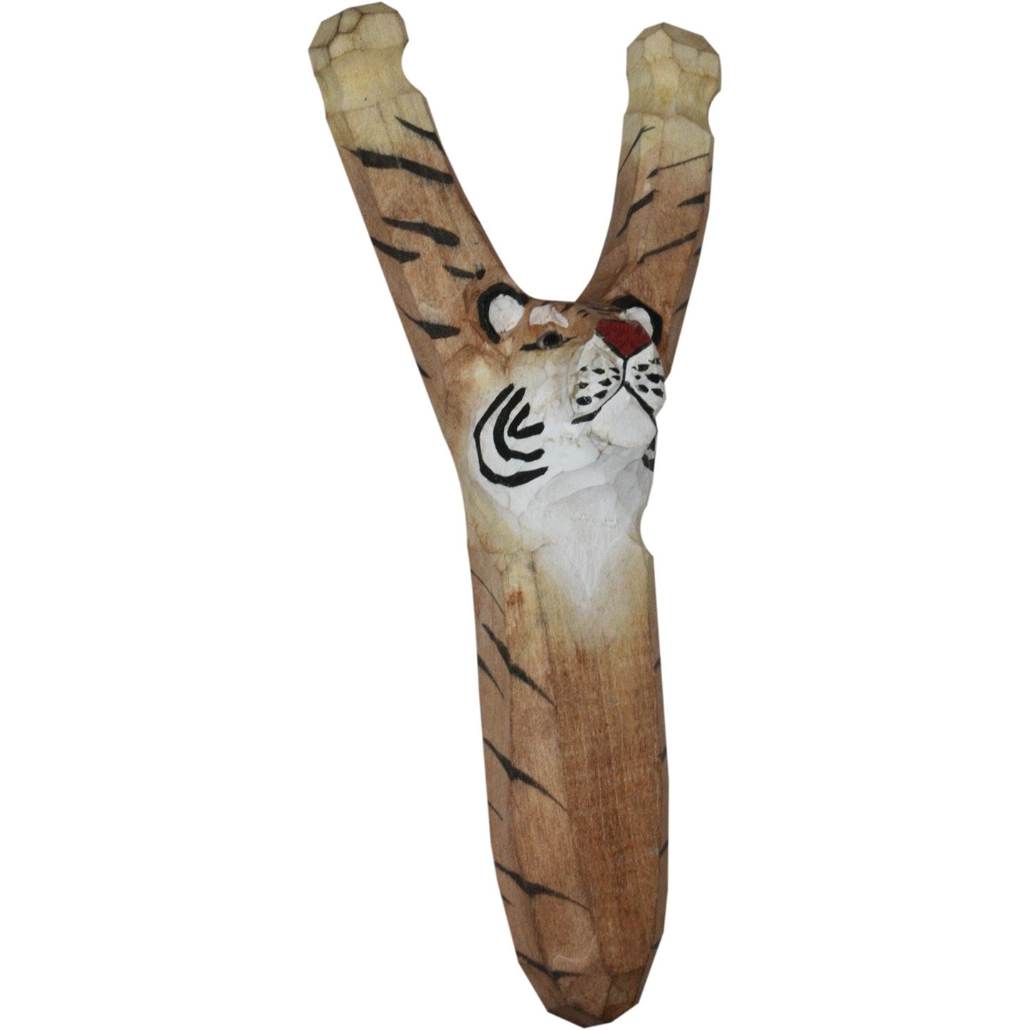 NatureLaunchers | Hand-Carved Wooden Animal Slingshot Set | 2 Pack (Eagle & Tiger)