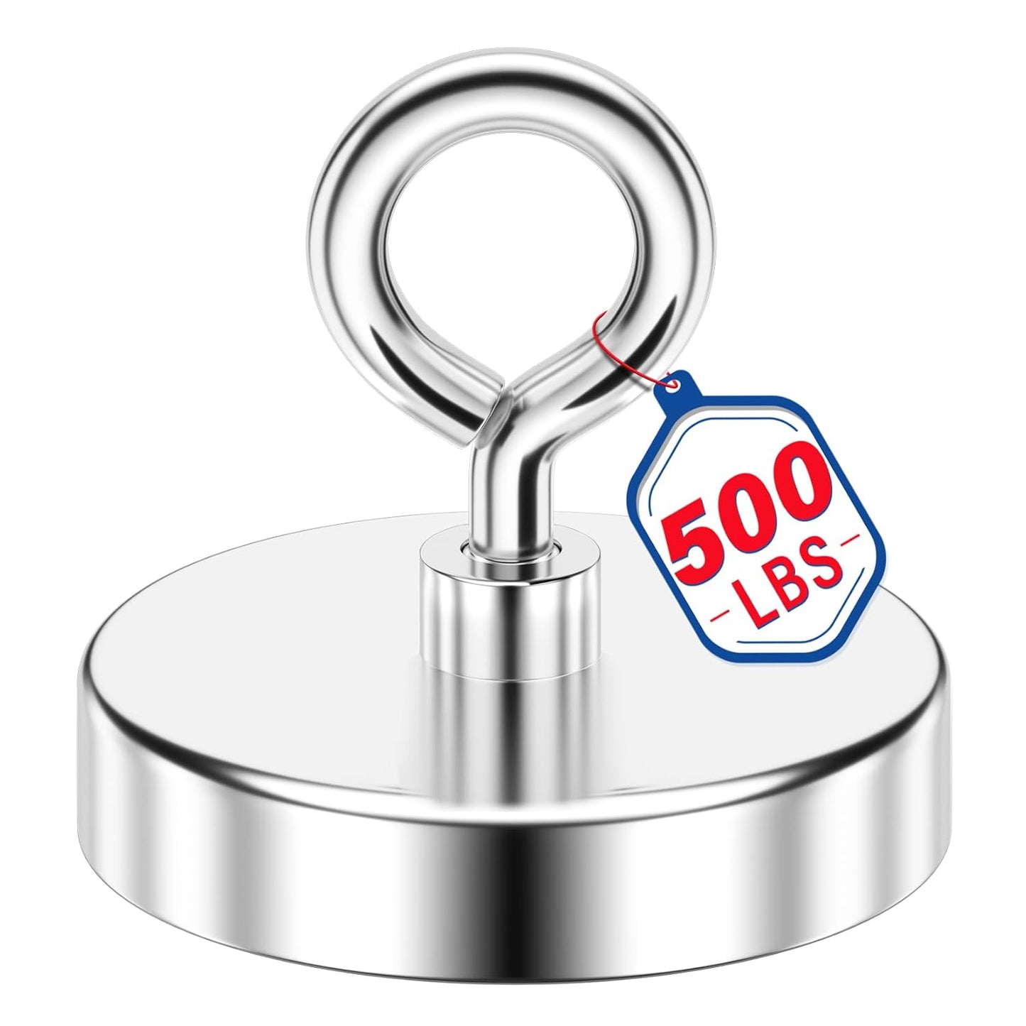 Strong Fishing Magnet - 2.36 Inch 500lbs Heavy Duty Rare Earth Magnet for Treasure Hunting & Item Retrieval