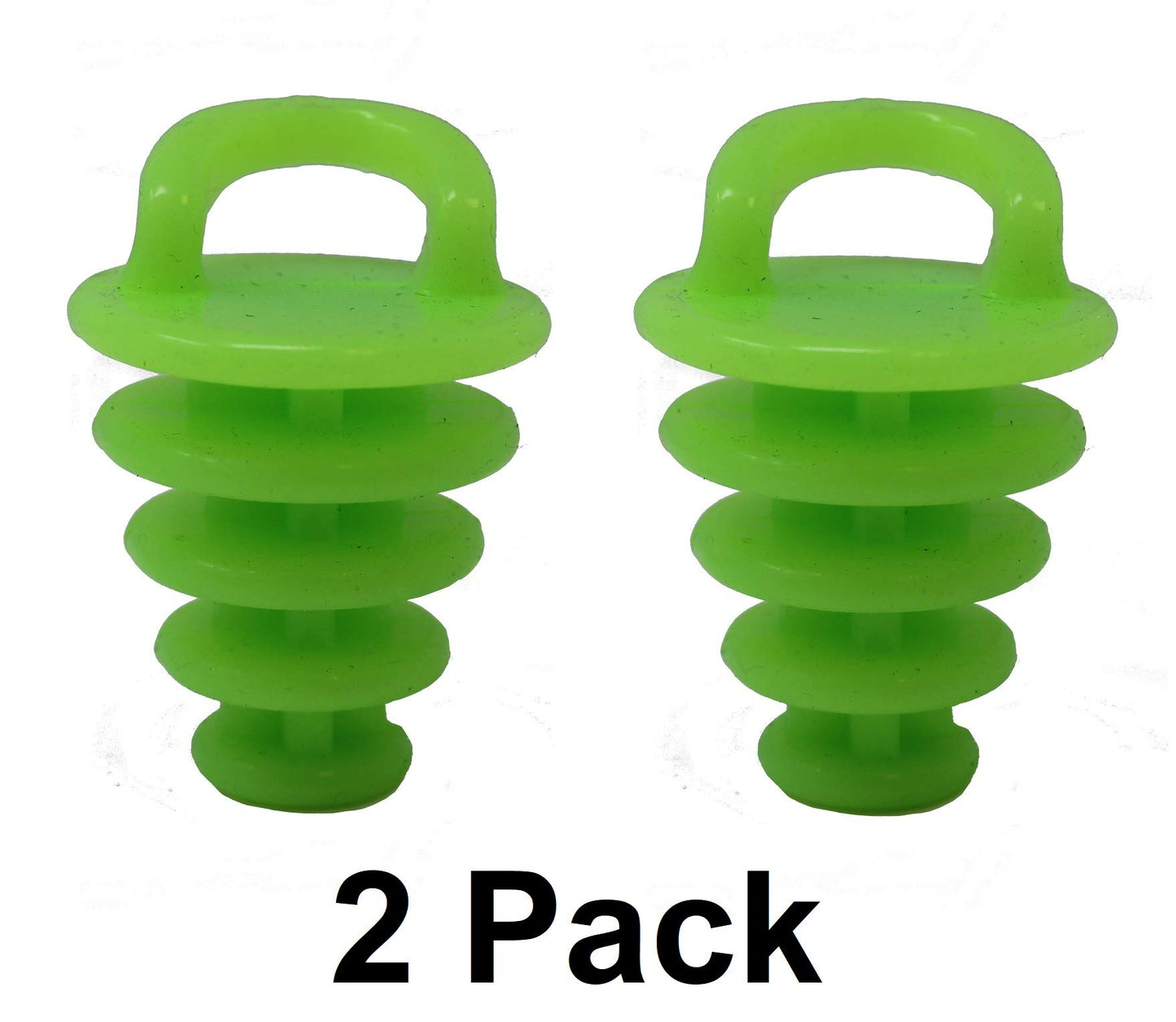 JSP Manufacturing Kayak Scupper Plug | Sit on Top Kayak Hole Plugs Neon Green/Glow-in-The-Dark (2)