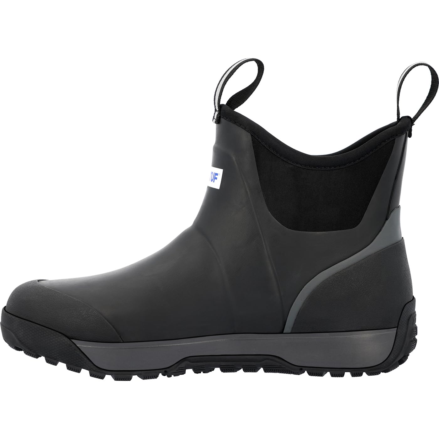 XTRATUF 6" Men's Ice Fleece Lined Ankle Deck Boot - Size 11, Black - 100% Waterproof Rubber Footwear for Snow & Rain - Faux Shearling Lining - Slip-Resistant Outsole