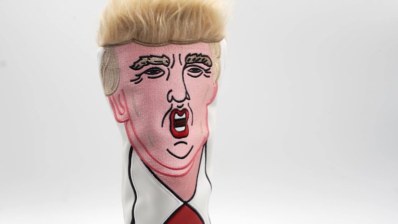 Donald-T Save America Golf Driver Headcover | Great Gift for Republican Golfers | Premium Leather Exterior and Soft Protective Interior Fits Any Size Driver