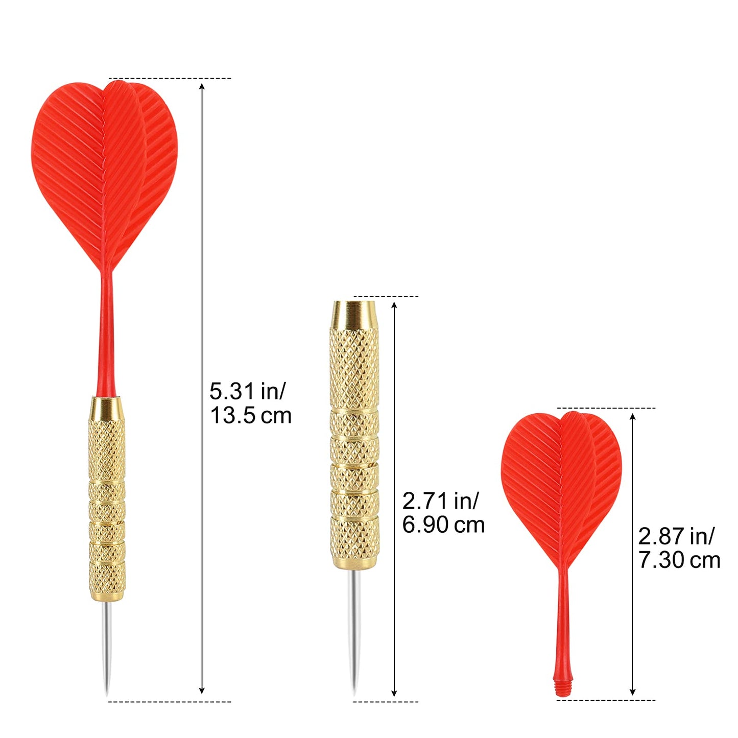 Accmor 18 Pack Steel Tip Darts - 18 Gram Metal Dart Set for Dartboard