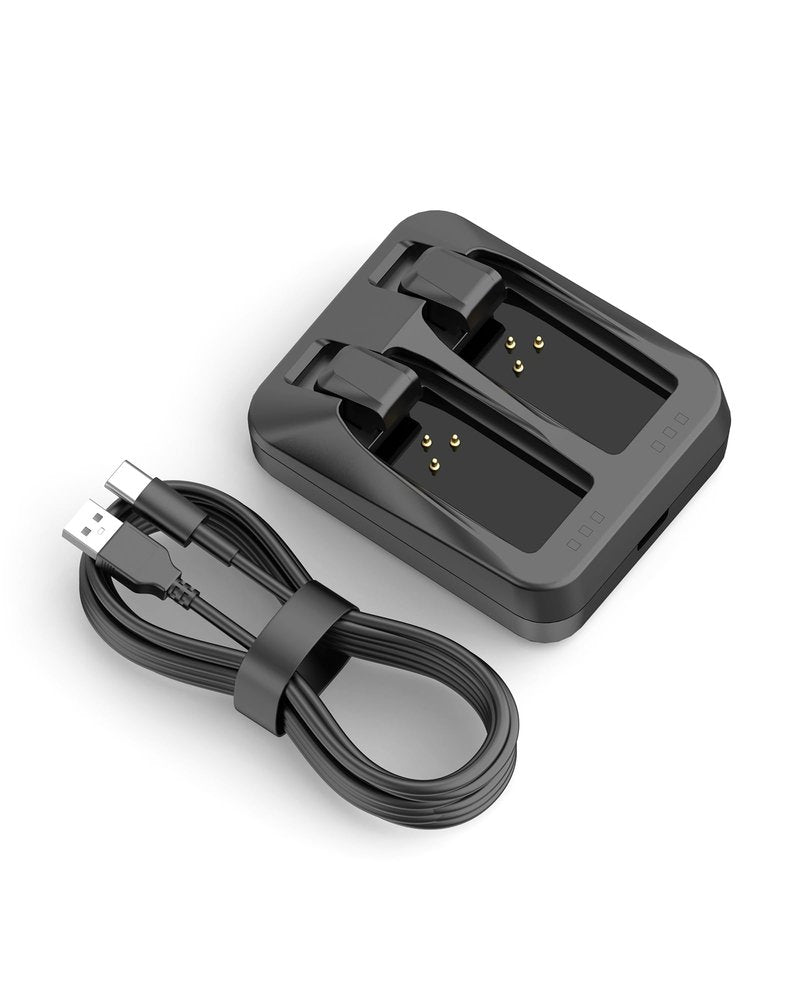 VHBW for Sram AXS Dual Port Charger,Fast Charger for 2 eTap/Eagle Derailleur Batteries - Road Mountain Gravel, with USB-C Cable