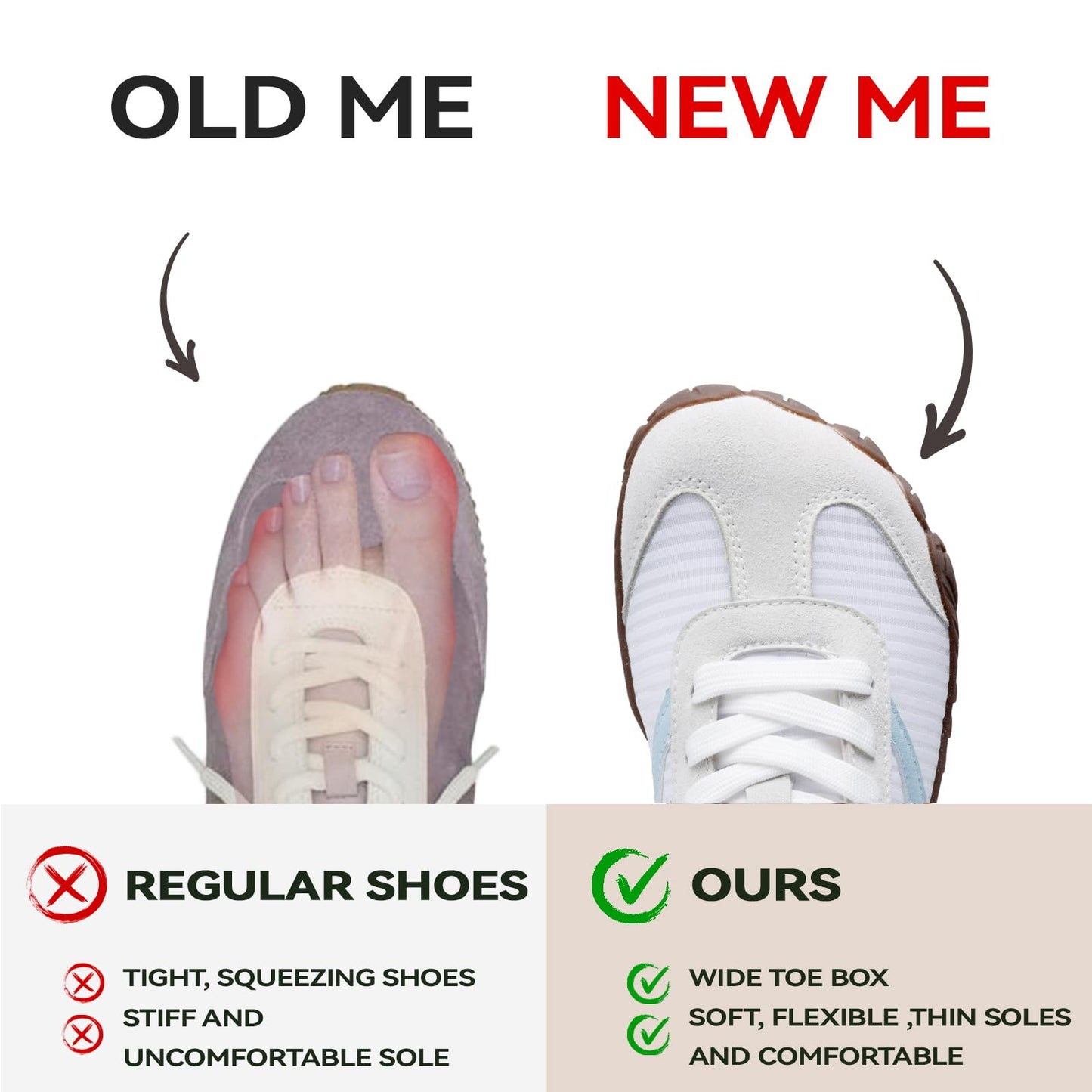 Barefoot Shoes Women Casual Sneakers,Wide Toe Box Shoes Women Zero Drop Barefoot Shoe Men,Minimalist Trail Running Shoe,Non-Slip Lightweight Breathable Comfortable Fashion Walking Hiking Shoes Unisex