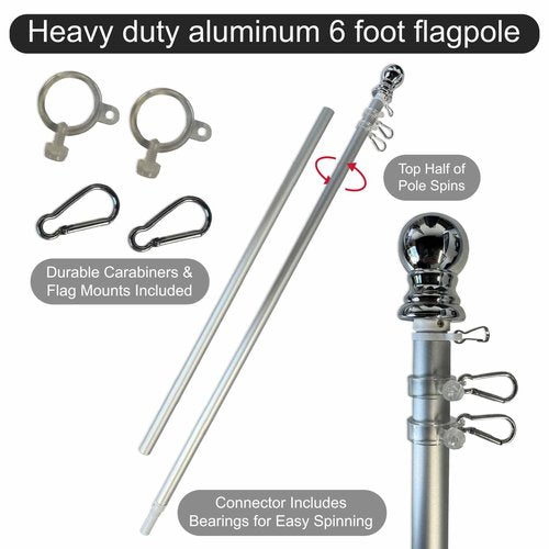 College Flags & Banners Co. Michigan Wolverines Go Blue Flag and Pole Bracket Mount Bundle