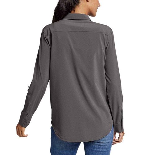 Eddie Bauer Women's Departure 2.0 Long-Sleeve Shirt, Dark Smoke, Medium