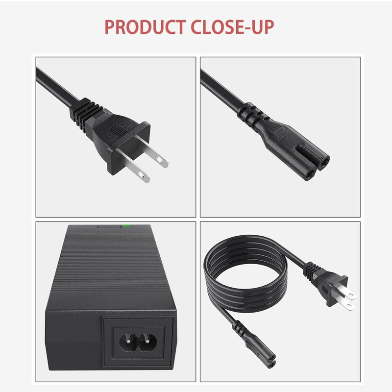 Qoovi UL Certified 42V 2A Electric Scooter Charger with 7-in-1 Plugs for Electric Bike 36V Lithium Battery,Compatible with Razor,Gotrax,Jetson,Voyage,Ninebot,Segway,Swagtron,Pocket Mod, Sports Mod