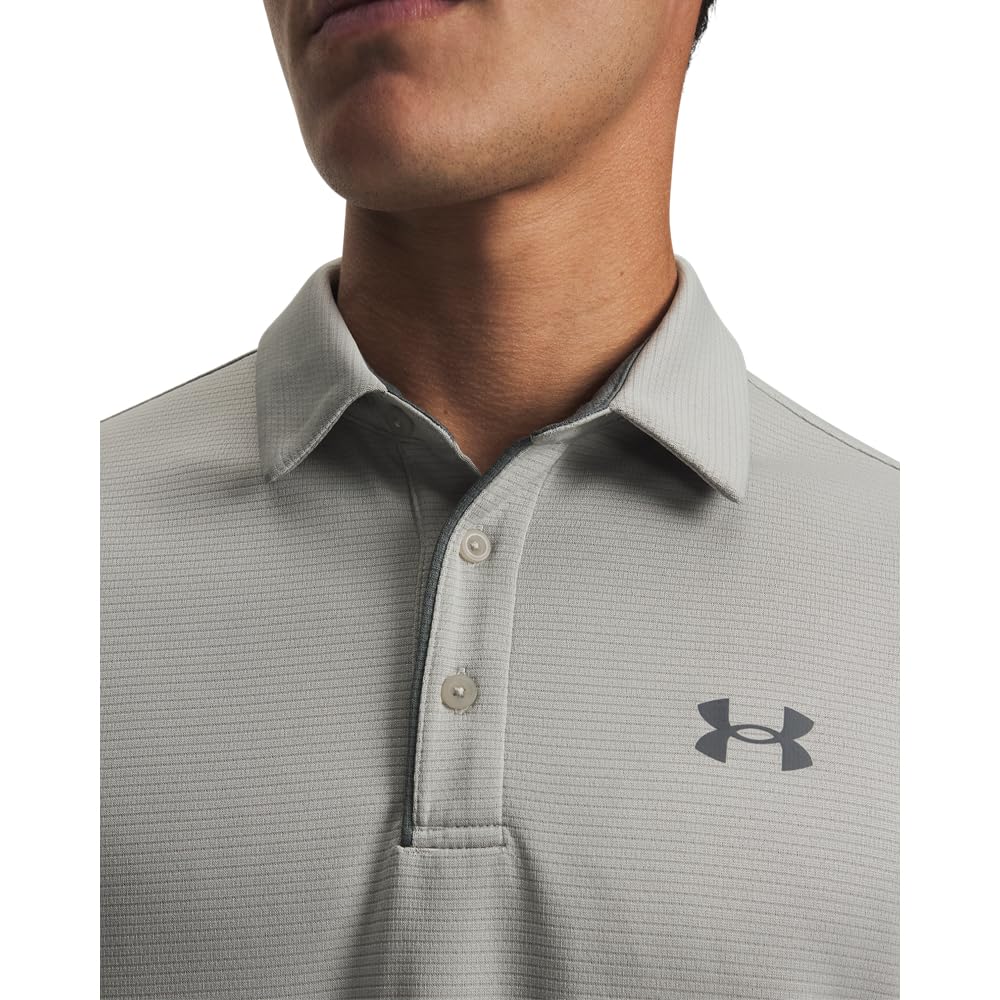 Under Armour Men's Tech Golf Polo, (069) Titanium / / Pitch Gray, Small