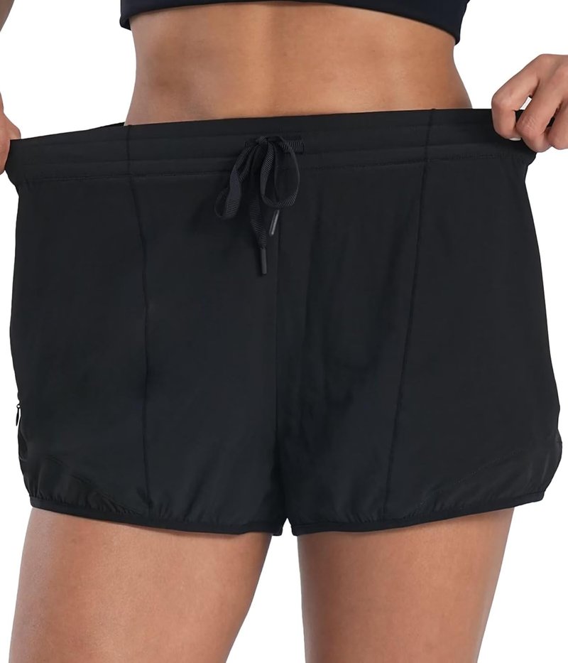 Sunzel Women's Hiking Shorts - Quick Dry Athletic Running Shorts with Zip Pocket | Lightweight & Comfy
