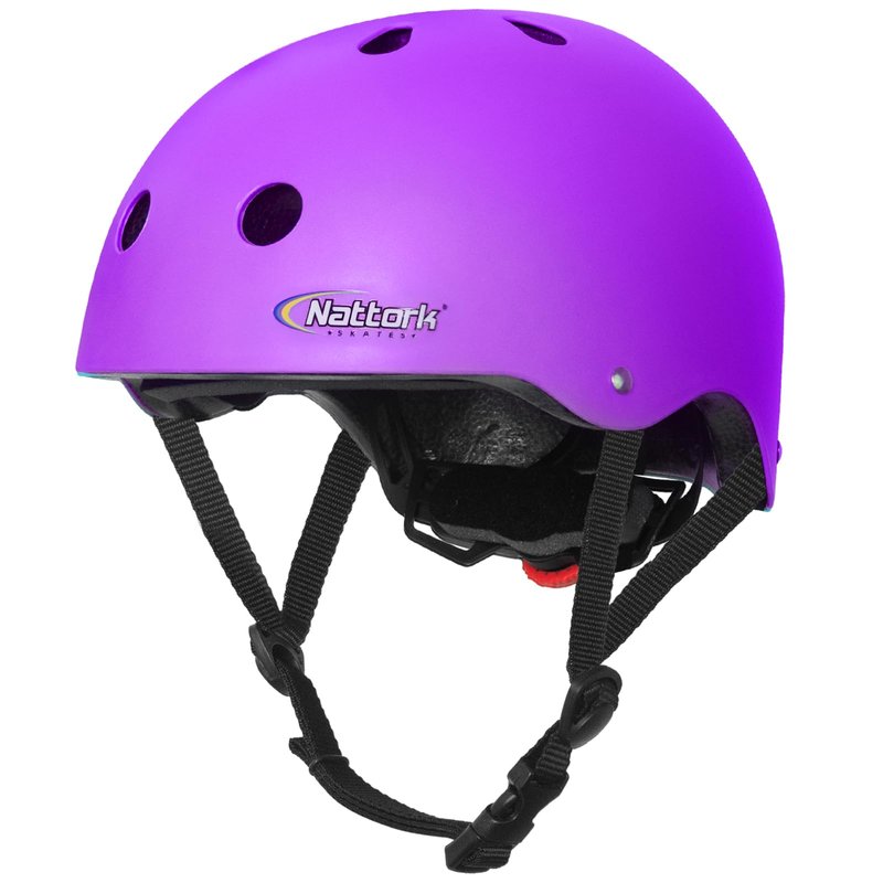 Nattork Kids Helmet Protective Gear, Removable Liner for Multi-Sports Skateboard, Skates, Bike, Scooter Purple Age 4-8