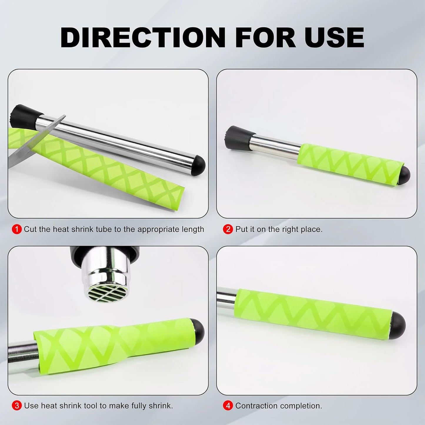 Anti-Slip Heat Shrink Tubes - Luminous Glow in The Dark | Waterproof & Wear-Resistant, 1 Meter, 18mm Diameter